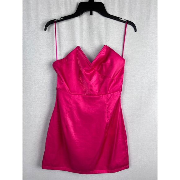 Superdown Dress Pink Strapless Mini Hoco Formal Party Sexy Flirty Occasion Girly - Picture 1 of 6